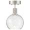 Access Lighting Port Nine Burgundy, Burgundy LED SemiFlush, Brushed Steel Finish, Seeded Glass 63148LEDD-BS/SDG - alternate 5